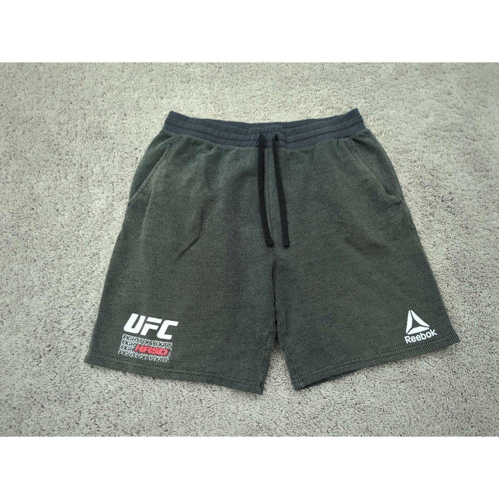 UFC HRSD‎ Shorts Mens XL Reebok Gray Training Martial Arts MMA